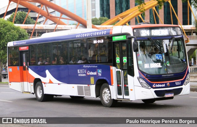 Viação Ideal B28574 na cidade de Rio de Janeiro, Rio de Janeiro, Brasil, por Paulo Henrique Pereira Borges. Número da foto: #12998680.