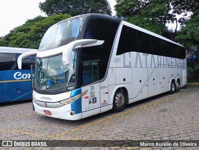 Auto Viação Catarinense 3377 na cidade de São Paulo, São Paulo, Brasil, por Marco Aurélio de Oliveira. Número da foto: #12998099.