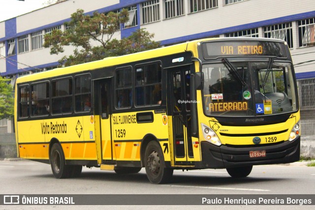 Viação Sul Fluminense 1259 na cidade de Volta Redonda, Rio de Janeiro, Brasil, por Paulo Henrique Pereira Borges. Número da foto: #13001943.
