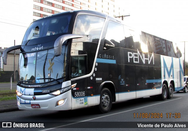 Empresa de Ônibus Nossa Senhora da Penha 58006 na cidade de Curitiba, Paraná, Brasil, por Vicente de Paulo Alves. Número da foto: #12999527.