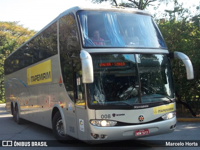 Viação Itapemirim 008 na cidade de São Paulo, São Paulo, Brasil, por Marcelo Horta. Número da foto: #13001567.