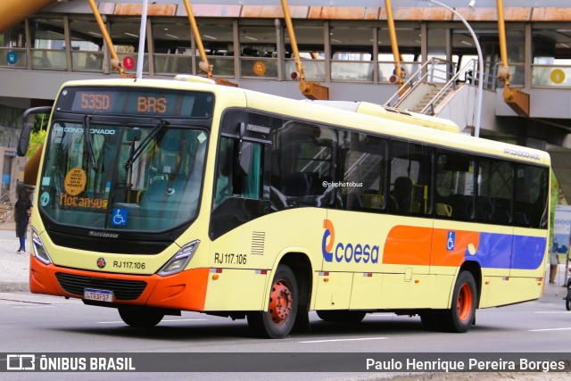 Coesa Transportes RJ 117.106 na cidade de Rio de Janeiro, Rio de Janeiro, Brasil, por Paulo Henrique Pereira Borges. Número da foto: #13001893.