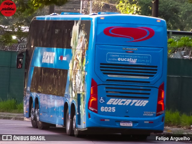 Eucatur - Empresa União Cascavel de Transportes e Turismo 6025 na cidade de São Paulo, São Paulo, Brasil, por Felipe Arguelho. Número da foto: #12999715.