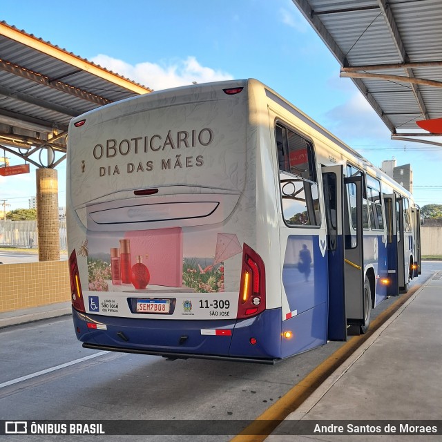 Auto Viação São José dos Pinhais 11-309 na cidade de São José dos Pinhais, Paraná, Brasil, por Andre Santos de Moraes. Número da foto: #13001727.