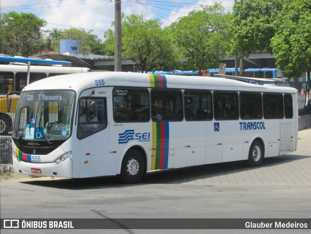 Transcol - Transportes Coletivos Ltda. 555 na cidade de Recife, Pernambuco, Brasil, por Glauber Medeiros. Número da foto: #13002178.