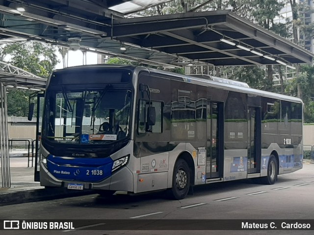 Sambaíba Transportes Urbanos 2 1038 na cidade de São Paulo, São Paulo, Brasil, por Mateus C.  Cardoso. Número da foto: #13002358.