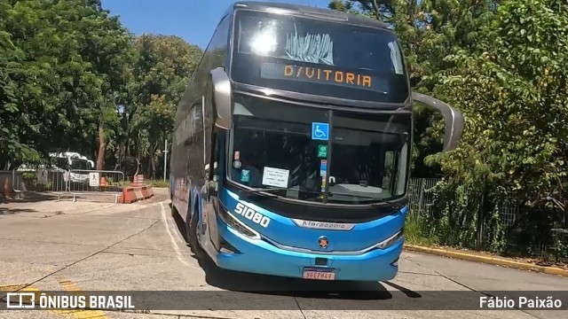 Viação Águia Branca 51080 na cidade de São Paulo, São Paulo, Brasil, por Fábio Paixão. Número da foto: #13001530.