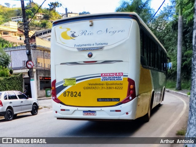 Rio Negro Fretamento e Turismo 87824 na cidade de Nova Lima, Minas Gerais, Brasil, por Arthur  Antonio. Número da foto: #13002081.