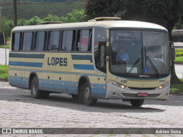 Viação Lopes 430 na cidade de João Monlevade, Minas Gerais, Brasil, por Adrian Sena. Número da foto: #13000824.