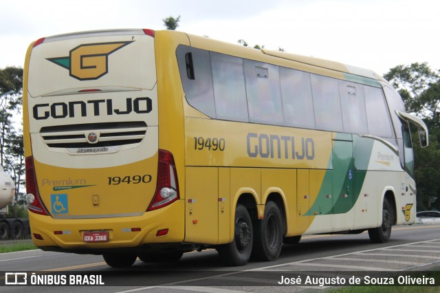 Empresa Gontijo de Transportes 19490 na cidade de Barra do Piraí, Rio de Janeiro, Brasil, por José Augusto de Souza Oliveira. Número da foto: #13001667.