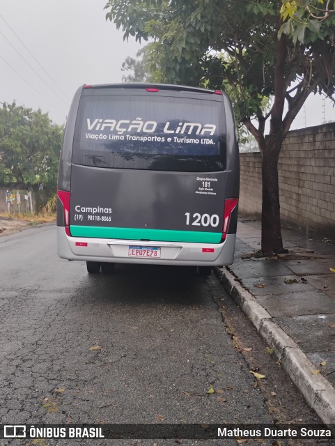 Viação Lima 1200 na cidade de Campinas, São Paulo, Brasil, por Matheus Duarte Souza. Número da foto: #13001185.