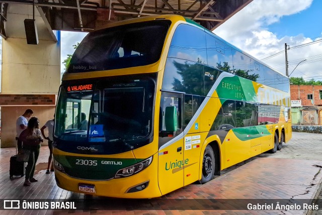 Empresa Gontijo de Transportes 23035 na cidade de Coronel Fabriciano, Minas Gerais, Brasil, por Gabriel Ângelo Reis. Número da foto: #13001364.