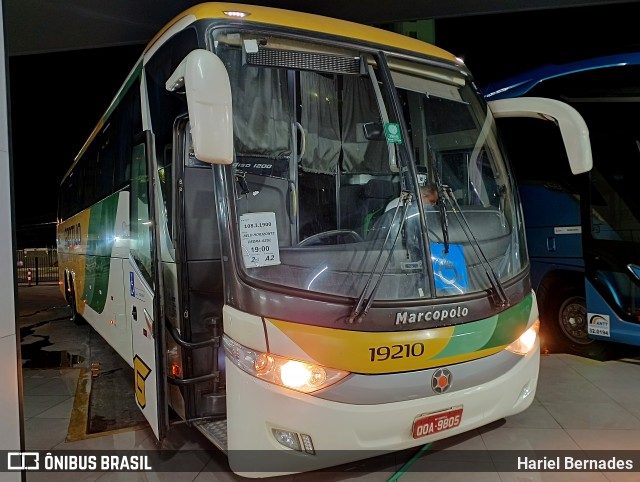 Empresa Gontijo de Transportes 19210 na cidade de Governador Valadares, Minas Gerais, Brasil, por Hariel Bernades. Número da foto: #13000691.