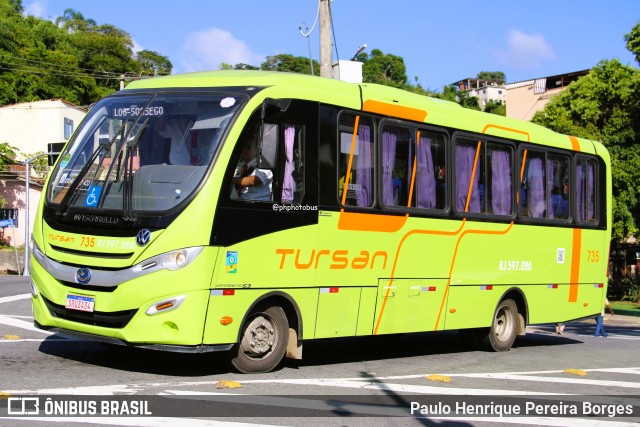 Tursan - Turismo Santo André 735 na cidade de Piraí, Rio de Janeiro, Brasil, por Paulo Henrique Pereira Borges. Número da foto: #12931133.