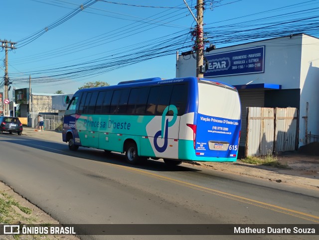 Princesa D'Oeste Fretamento e Turismo 615 na cidade de Hortolândia, São Paulo, Brasil, por Matheus Duarte Souza. Número da foto: #12930515.