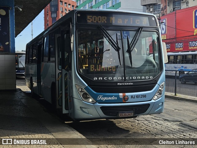 Auto Ônibus Fagundes RJ 101.298 na cidade de Rio de Janeiro, Rio de Janeiro, Brasil, por Cleiton Linhares. Número da foto: #12931745.