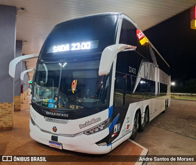 Auto Viação Catarinense 324312 na cidade de Santa Cruz do Rio Pardo, São Paulo, Brasil, por Andre Santos de Moraes. Número da foto: #12931662.