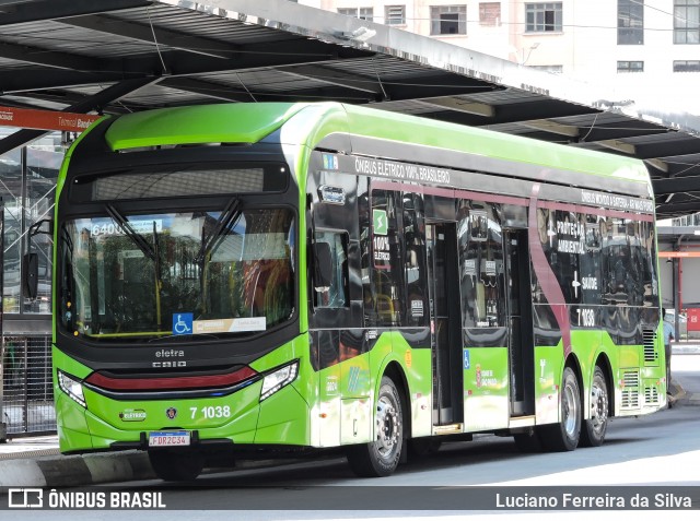 Viação Campo Belo 7 1038 na cidade de São Paulo, São Paulo, Brasil, por Luciano Ferreira da Silva. Número da foto: #12931981.