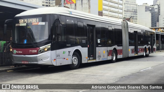 Viação Campo Belo 7 1238 na cidade de São Paulo, São Paulo, Brasil, por Adriano Gonçalves Soares Dos Santos. Número da foto: #12930115.