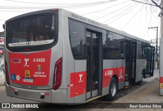 Express Transportes Urbanos Ltda 4 8480 na cidade de São Paulo, São Paulo, Brasil, por Davi Santos Silva. Número da foto: #12929756.