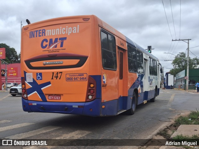 CMT - Consórcio Metropolitano Transportes 147 na cidade de Cuiabá, Mato Grosso, Brasil, por Adrian Miguel. Número da foto: #12931194.