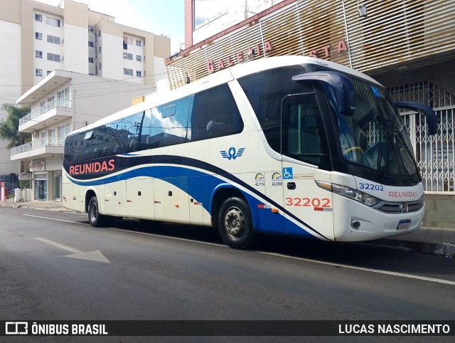 Reunidas Transportes Coletivos 32202 na cidade de Lages, Santa Catarina, Brasil, por LUCAS NASCIMENTO. Número da foto: #12929686.