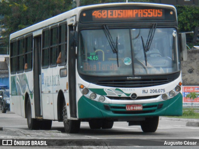 Viação Vila Rica RJ 206.075 na cidade de Nova Iguaçu, Rio de Janeiro, Brasil, por Augusto César. Número da foto: #12931633.