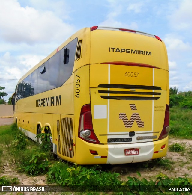 Viação Itapemirim 60057 na cidade de Santa Inês, Maranhão, Brasil, por Paul Azile. Número da foto: #12930229.
