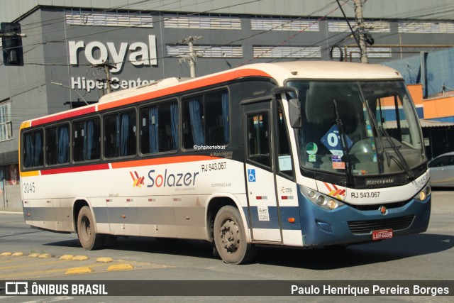 Solazer Transportes e Turismo 3045 na cidade de Volta Redonda, Rio de Janeiro, Brasil, por Paulo Henrique Pereira Borges. Número da foto: #12931118.
