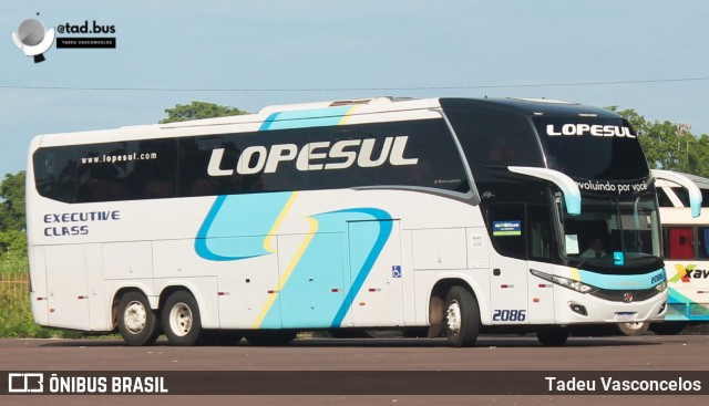 LopeSul Transportes - Lopes e Oliveira Transportes e Turismo - Lopes Sul 2086 na cidade de Barra do Garças, Mato Grosso, Brasil, por Tadeu Vasconcelos. Número da foto: #12929822.