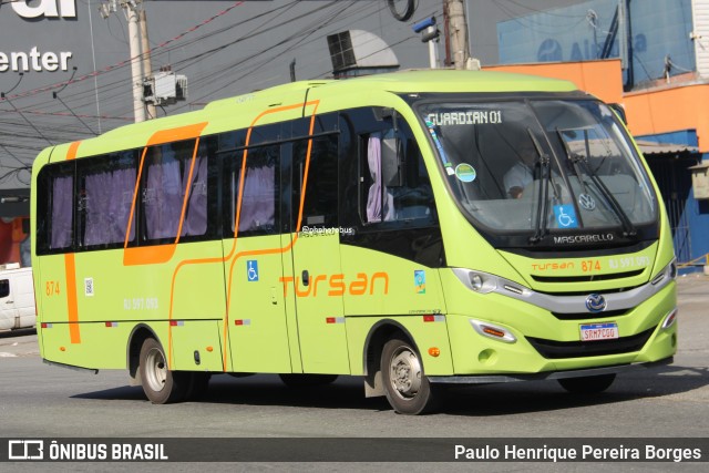 Tursan - Turismo Santo André 874 na cidade de Volta Redonda, Rio de Janeiro, Brasil, por Paulo Henrique Pereira Borges. Número da foto: #12931151.