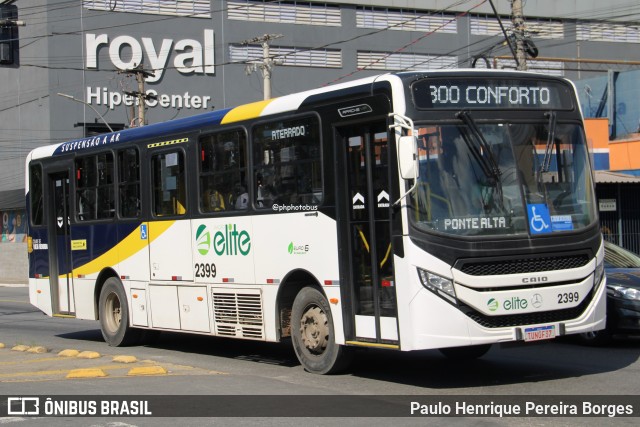Viação Elite 2399 na cidade de Volta Redonda, Rio de Janeiro, Brasil, por Paulo Henrique Pereira Borges. Número da foto: #12931082.