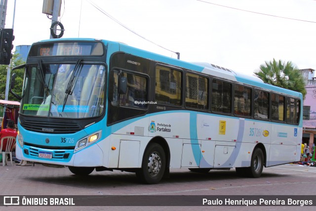 Rota Sol > Vega Transporte Urbano 35726 na cidade de Fortaleza, Ceará, Brasil, por Paulo Henrique Pereira Borges. Número da foto: #12931176.