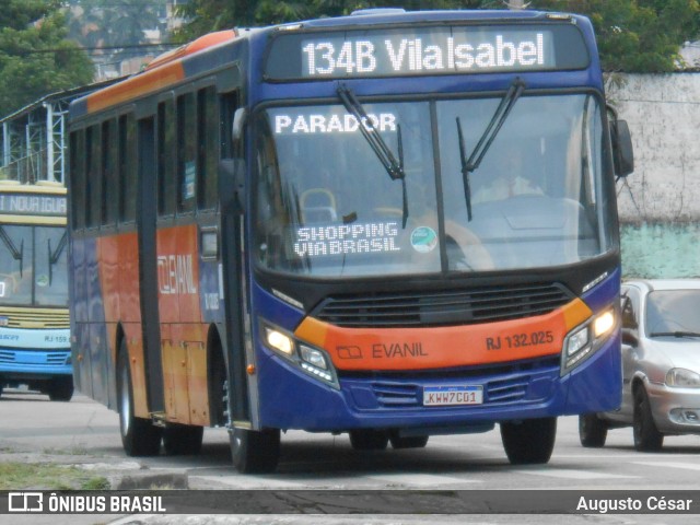 Evanil Transportes e Turismo RJ 132.025 na cidade de Nova Iguaçu, Rio de Janeiro, Brasil, por Augusto César. Número da foto: #12931628.