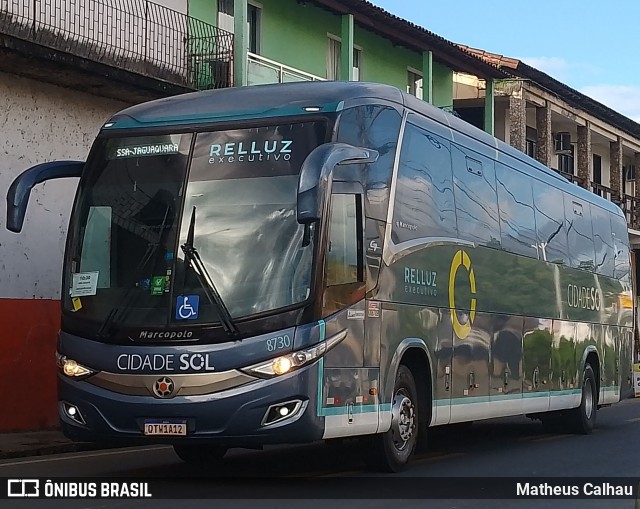 Viação Cidade Sol 8730 na cidade de Laje, Bahia, Brasil, por Matheus Calhau. Número da foto: #12931392.
