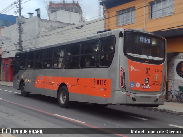 TRANSPPASS - Transporte de Passageiros 8 0115 na cidade de São Paulo, São Paulo, Brasil, por Rafael Lopes de Oliveira. Número da foto: #13004346.