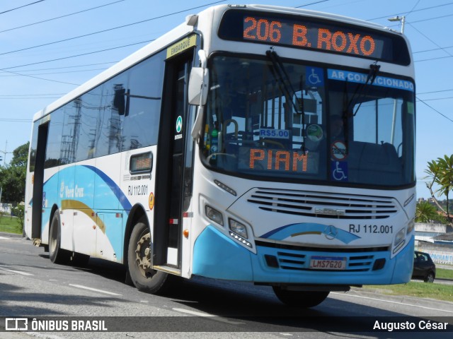 Auto Viação Vera Cruz - Belford Roxo RJ 112.001 na cidade de Nova Iguaçu, Rio de Janeiro, Brasil, por Augusto César. Número da foto: #13004717.