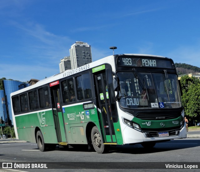 Viação VG B31032 na cidade de Rio de Janeiro, Rio de Janeiro, Brasil, por Vinicius Lopes. Número da foto: #13005536.