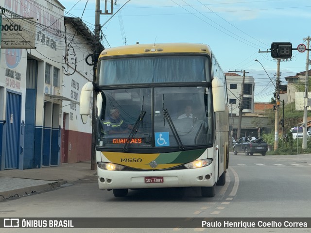 Empresa Gontijo de Transportes 14550 na cidade de Guanhães, Minas Gerais, Brasil, por Paulo Henrique Coelho Correa. Número da foto: #13004389.