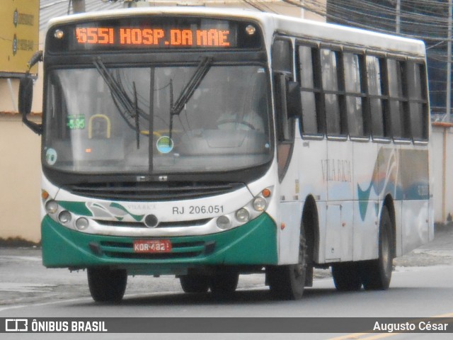 Viação Vila Rica RJ 206.051 na cidade de Nova Iguaçu, Rio de Janeiro, Brasil, por Augusto César. Número da foto: #13004238.