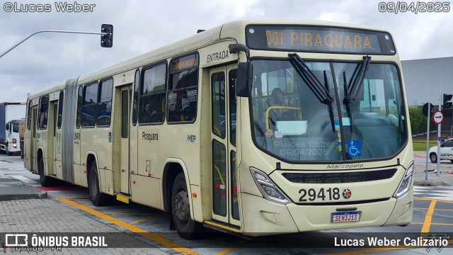 Viação Piraquara 29418 na cidade de Curitiba, Paraná, Brasil, por Lucas Weber Calizario. Número da foto: #13003349.