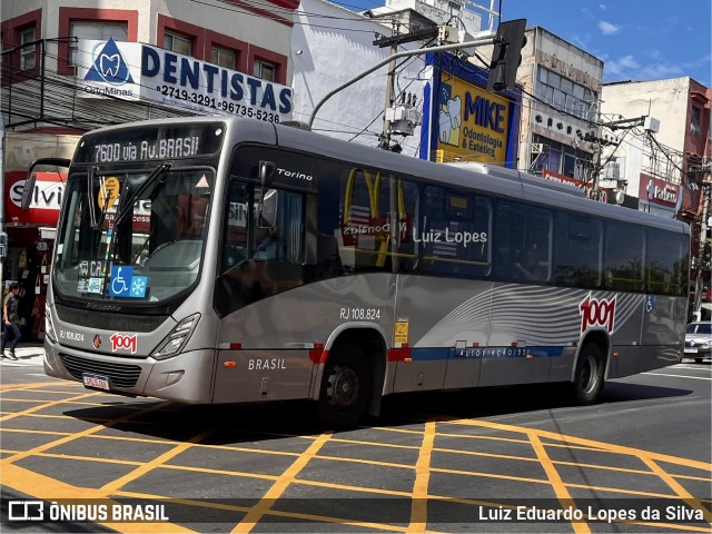 Auto Viação 1001 RJ 108.824 na cidade de Niterói, Rio de Janeiro, Brasil, por Luiz Eduardo Lopes da Silva. Número da foto: #13005216.