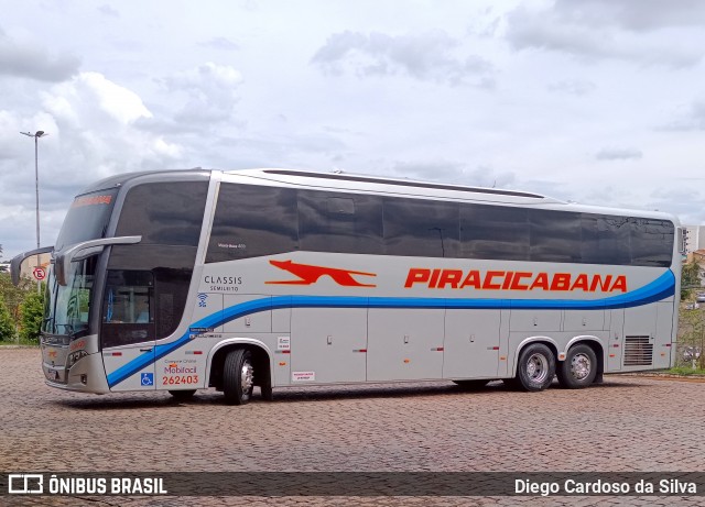 Viação Piracicabana 262403 na cidade de Americana, São Paulo, Brasil, por Diego Cardoso da Silva. Número da foto: #13003053.