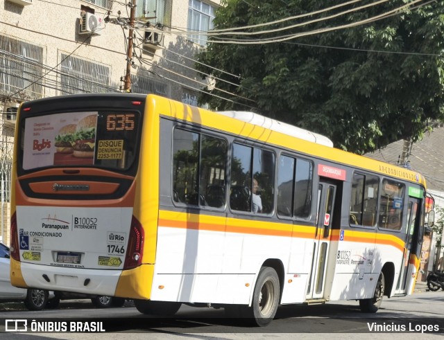 Transportes Paranapuan B10052 na cidade de Rio de Janeiro, Rio de Janeiro, Brasil, por Vinicius Lopes. Número da foto: #13003407.