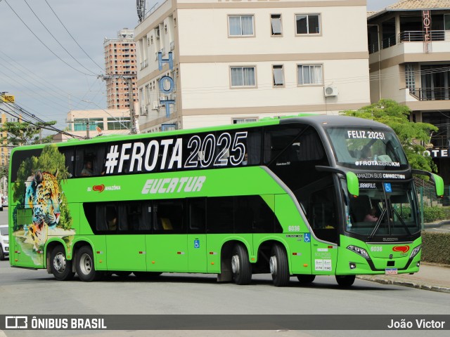 Eucatur - Empresa União Cascavel de Transportes e Turismo 6036 na cidade de Balneário Camboriú, Santa Catarina, Brasil, por João Victor. Número da foto: #13006154.