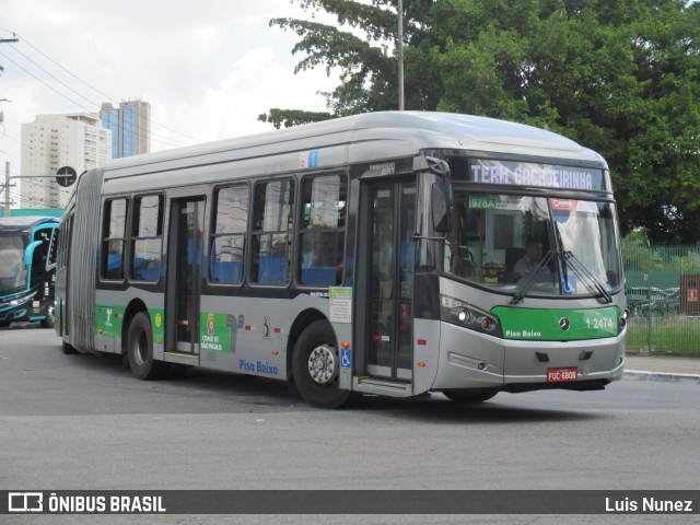Viação Gato Preto 1 2474 na cidade de São Paulo, São Paulo, Brasil, por Luis Nunez. Número da foto: #13003958.