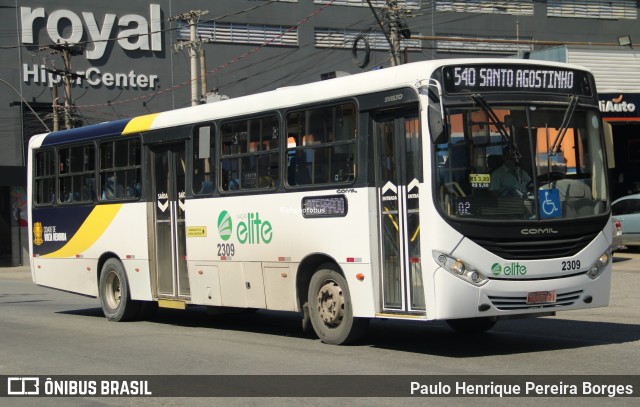 Viação Elite 2309 na cidade de Volta Redonda, Rio de Janeiro, Brasil, por Paulo Henrique Pereira Borges. Número da foto: #12932984.