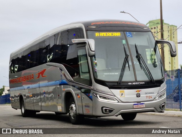 Viação Piracicabana 7124 na cidade de Praia Grande, São Paulo, Brasil, por Andrey Natan. Número da foto: #12932925.