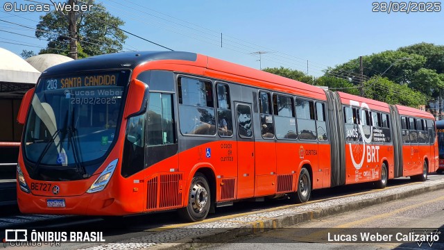 Transporte Coletivo Glória BE727 na cidade de Curitiba, Paraná, Brasil, por Lucas Weber Calizario. Número da foto: #12932406.