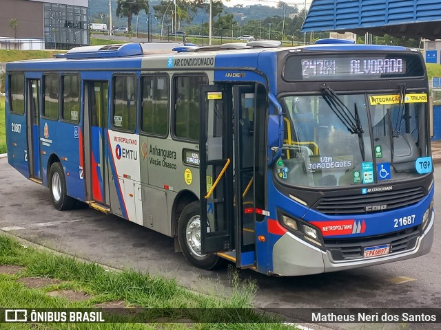 Viação Osasco 21.687 na cidade de Cotia, São Paulo, Brasil, por Matheus Neri dos Santos. Número da foto: #12935070.